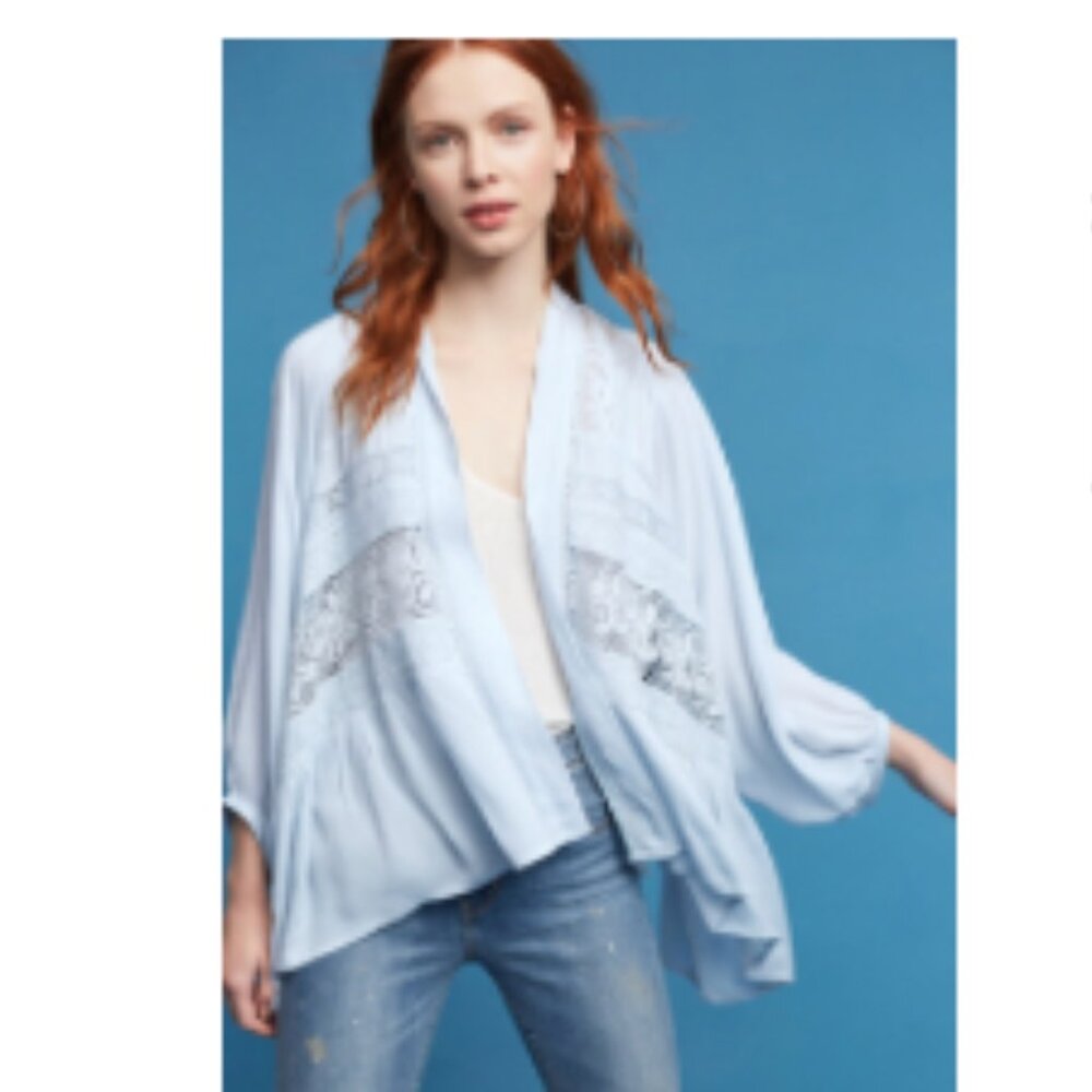 Anthropologie Kenepa Lace Cardigan SKY M/L